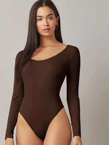 Snatched Long Sleeve Thong Bodysuit